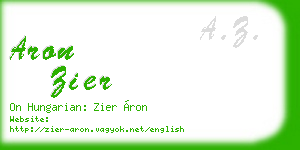 aron zier business card